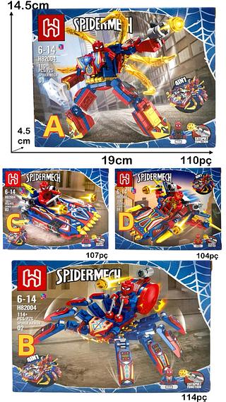 LEGO CX ARANHA CAXIA( 104PC/107PC/110PC/114PC)