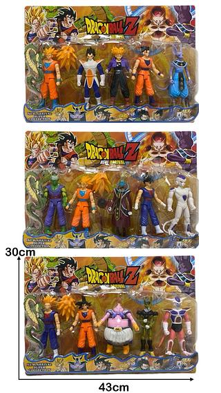 Kit 5 Bonecos Dragon Ball Z Goku Articulados