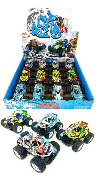 Carrinho Miniatura Big Whell Truck Fricção 4x4 Monster