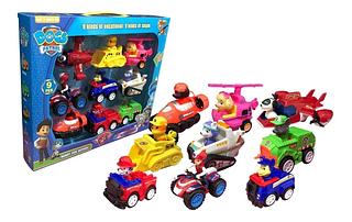 <<<<<<<<<< Kit 9 Carrinhos Patrulha Canina Fricção Brinquedos Coleção