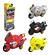 Kit 4 Miniatura De Moto De Corrida Fricçao Plastico