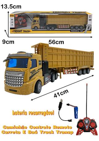 Caminhão controle remoto Carreta e Baú Truck transp