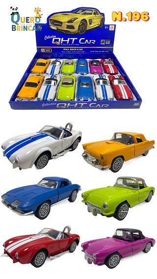 N.196🗃️(caxinha com 12pç) Ford Thunderbird 1955, Chevrolet Corvette 1957, Shelby Cobra 1965, Corvette Stingray