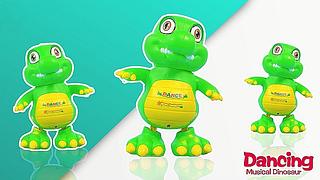 Brinquedo Crocodilo Dançante Luz Musical Som Luz