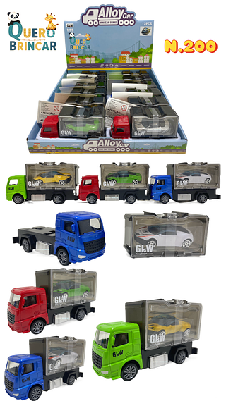 N.200🗃️(caxinha com 12pç) Caminhão com outro carro