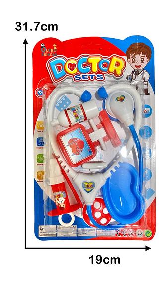 Kit Médico Infantil Com Estetoscópio E Acessórios 7 Pçs