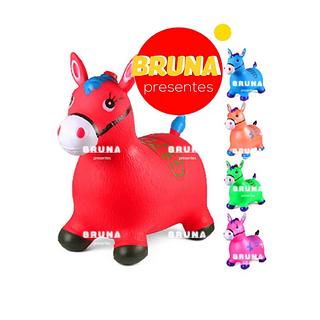 Cavalinho Upa Upa Pula Pula Inflavel Musical + Led Criança