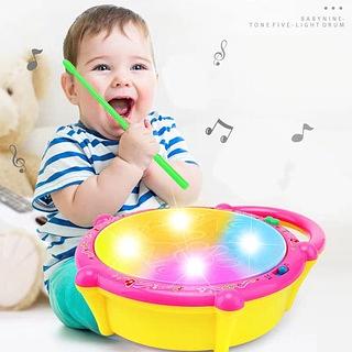 Brinquedo Infantil Bebê Batuque Tambor Flash Drum Luzes E Som