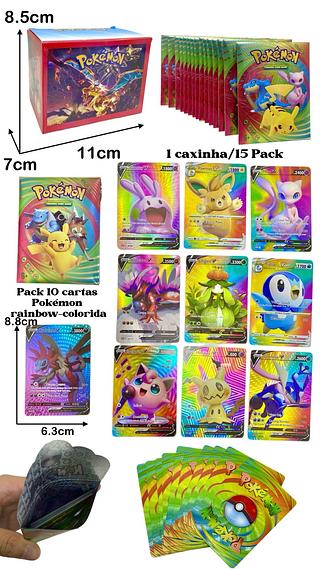 O último modelo em 2025 Carta Pokemon com 10 Cards Colorido Metalizado
