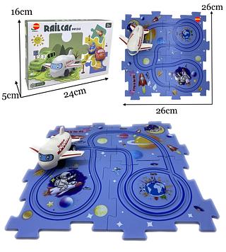 Pista de Avião ou Carrinho Quebra-cabeça 4 Peças