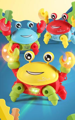 Brinquedo Caranguejo Fujão Musical Som Luz E Movimento