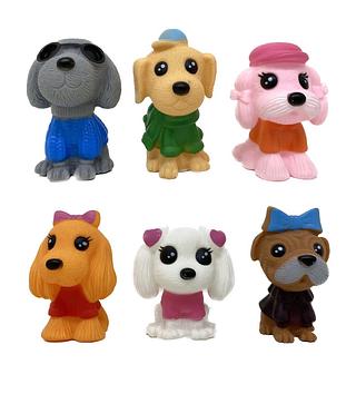 Mordedores cachorrihos de borracha coloridos