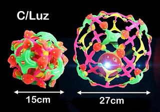 Bola Mágica Maluca Divertida Expansível Abre Fecha Ao Lançar(com luz)