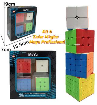 Box Kit 4 Cubos Magico Meilong Moyu 2x2x2 3x3x3 4x4x4 5x5x5