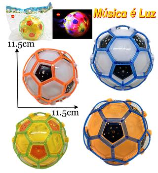 Bola Maluca Eletrônico Colorido Pula Com Luz E Som