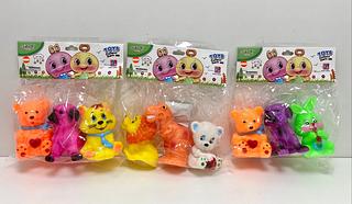 Kit 3 Animal De Vinil Brinquedo De Banho P/ Bebês Som