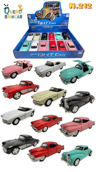 N.212🗃️(caxinha com 12pç) BMW 507, Retro Cadillac, Cadillac 1953, Ford Deluxe Coupe