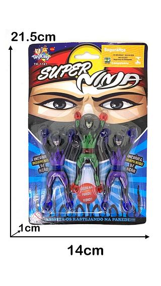 Kit super ninjas que grudam na parede