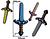 12pc Minecraft Game Props Espada Inflável!!cores aleatoriamente!!