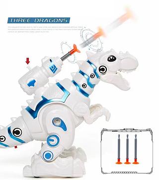 Dinossauro Dino Lançador De Dardos Emite Som E Luzes