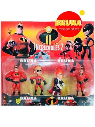 <<<<<<<<<< !!!Promoção!!!Cartela Incredibles 2 COM 4 BONECOS