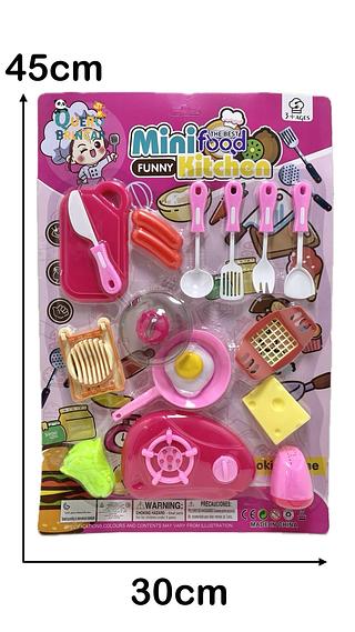 Kit Cozinha Infantil Brinquedo Comidas Panela Frigideira