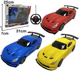 Carrinho Controle Remoto Formato Volante 4 Funções Colorido