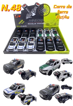 N.48-CARRO DE FERRO-Carro de polícia X5/Land Rover(CAXINHA C/12PC)