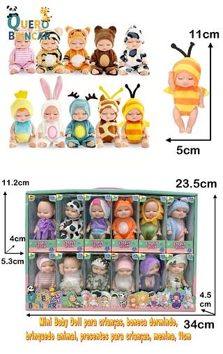 Mini Baby Doll pra crianças ,Caxinha com 12 pç