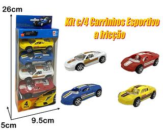 Brinquedos de 4 Carrinho Fricção na Caixa