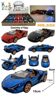 NG.322-CARRO DE FERRO-Lamborghini(CAXINHA C/12PC)