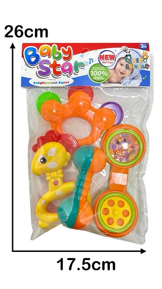 kit 4 chocalho para bebê