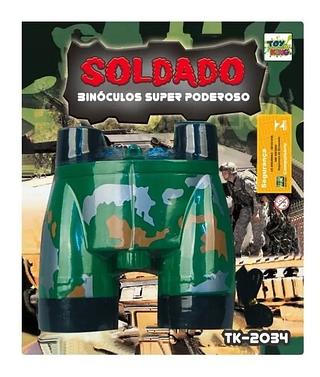 Binóculo Infantil Militar Camuflado Lente Funcional Soldado