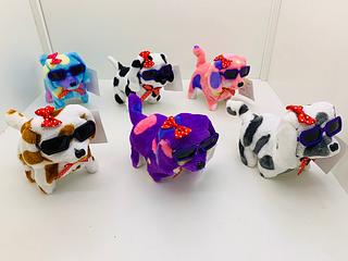 12pç Cachorrinho Pelúcia Anda Late Cachorro Estiloso Baby