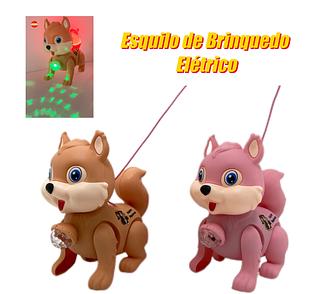 Esquilo de Brinquedo com LED e Som