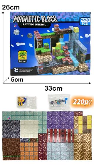 KIT C/220PC-BLOCOS MAGNETICOS CONSTRUCAO