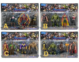 Kit Cartela 4 Bonecos Filme Os Vingadores Super Herois.