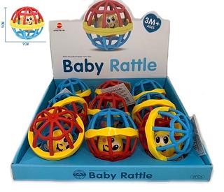 🗃️（caxinha com 9pç）Bola Baby Chocalho De Borracha Macia Pode Mastigar Bola Pegar A 0-1 Anos De Idade