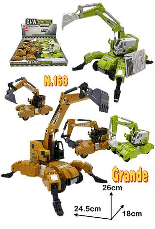 Crianças liga inercial engenharia veículo escavadeira deformação escavadeira guindaste menino levantamento modelo de car(N.168)