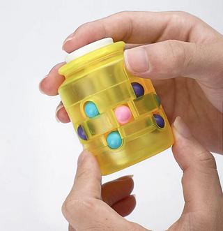 Fidget Toy Magic Cans Lata transparente Cubo Magico Giratório 2 Em 1