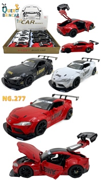 NG.277-CARRO DE FERRO-Carro esportivo Toyota(CAXINHA C/8PC)