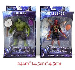 <<<<<<<<<< Boneco Hulk Homen Aranha Articulado Avengers Marvel 15cm Legends Series