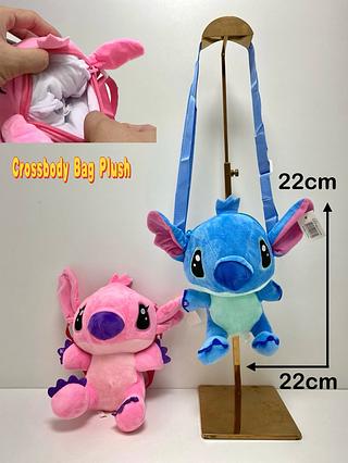 Bolsa em Pelúcia do Stitch Com Alça Personagem Lilo & Stitch Infantil