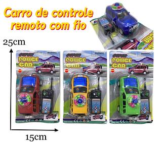 Brinquedo polícia Carrinho Controle com Fio