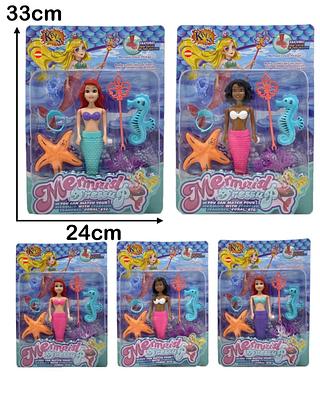 Boneca Sereia Mágica De Corda Infantil Sereia Encantada Nada De Verdade Ariel IDEAL PARA PICINA