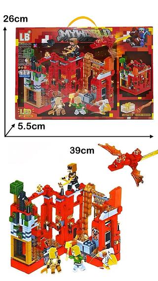 LEGO CX MINECRAFT CAXIA 528PC C/LUZ VERMELHO
