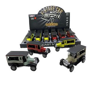 Miniatura Carrinho De Ferro Abre a Porta!!Cor enviada aleatoriamente!!! caxinha com 12pç