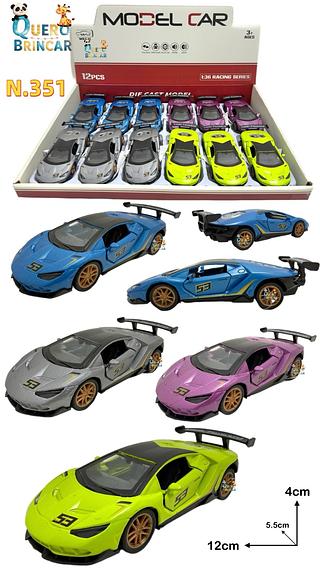 N.351-Carrinho De Ferro -Lamborghini(CAXINHA C/12PC)