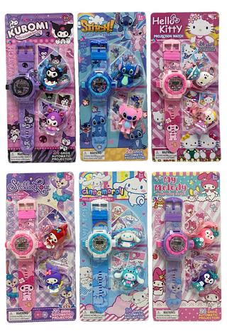 Relógio digital com projetor com 2 chaveiro