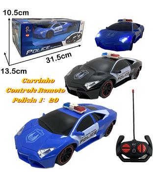Policia Carro Controle Remoto 1:20